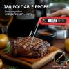 imageDOQAUS Digital Meat Thermometer Instant Read Food Thermometer for Cooking Kitchen Probe with Backlit Cooking Temperature Probe for Turkey Grill BBQ Baking Bread SourdoughRed
