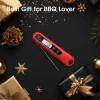 imageDOQAUS Digital Meat Thermometer Instant Read Food Thermometer for Cooking Kitchen Probe with Backlit Cooking Temperature Probe for Turkey Grill BBQ Baking Bread SourdoughRed