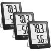 imageDOQAUS Humidity Meter 2 Pack Room Thermometer Indoor Hygrometer with 5s Fast Refresh Temperature Humidity Monitor Meter for Baby Room Living Room Basement Greenhouse OfficeBlack