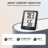 imageDOQAUS Humidity Meter 2 Pack Room Thermometer Indoor Hygrometer with 5s Fast Refresh Temperature Humidity Monitor Meter for Baby Room Living Room Basement Greenhouse OfficeBlack
