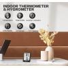 imageDOQAUS Humidity Meter 2 Pack Room Thermometer Indoor Hygrometer with 5s Fast Refresh Temperature Humidity Monitor Meter for Baby Room Living Room Basement Greenhouse OfficeBlack