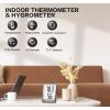 imageDOQAUS Humidity Meter 2 Pack Room Thermometer Indoor Hygrometer with 5s Fast Refresh Temperature Humidity Monitor Meter for Baby Room Living Room Basement Greenhouse OfficeGrey