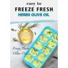 imageDOQAUS Ice Cube Tray with Lid and Bin 4 Pack Easy Pop Out Silicone Ices Cubes Trays for Freezer with Cover Stackable Compact Ice Bucket Kits for Soup Food Cocktail CoffeeLight Blue
