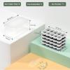 imageDOQAUS Ice Cube Tray with Lid and Bin 4 Pack Silicone Plastic Ice Cubes Trays for Freezer with BoxContainer Stackable with Storage Iced Bucket Kits Scoop for Soup Food Cocktail CoffeeDark Black