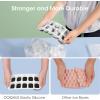 imageDOQAUS Ice Cube Tray with Lid and Bin 4 Pack Silicone Plastic Ice Cubes Trays for Freezer with BoxContainer Stackable with Storage Iced Bucket Kits Scoop for Soup Food Cocktail CoffeeDark Black