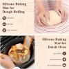 imageDOQAUS Silicone Banneton Bread Proofing Basket Set of 2 Sourdough Bread Baking Supplies Including 10 inch Oval Proofing Basket ampamp Linen Liners Baking Mat Dough Scrapers Bread Lame Danish Whisk
