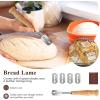 imageDOQAUS Silicone Banneton Bread Proofing Basket Set of 2 Sourdough Bread Baking Supplies Including 10 inch Oval Proofing Basket ampamp Linen Liners Baking Mat Dough Scrapers Bread Lame Danish Whisk