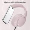 imageDOQAUS Upgrade Bluetooth Headphones Over Ear 90H Playtime BT 53 Wireless Headphone EQ Modes Builtin HD Mic HiFi Stereo Sound Deep Bass Memory Foam Cups for PhonePCampampTravelGymWorkoutPink