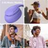 imageDOQAUS Upgrade Bluetooth Headphones Over Ear 90H Playtime BT 53 Wireless Headphone EQ Modes Builtin HD Mic HiFi Stereo Sound Deep Bass Memory Foam Cups for PhonePCampampTravelGymWorkoutCrystal Purple