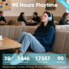 imageDOQAUS Upgrade Bluetooth Headphones Over Ear 90H Playtime BT 53 Wireless Headphone EQ Modes Builtin HD Mic HiFi Stereo Sound Deep Bass Memory Foam Cups for PhonePCampampTravelGymWorkoutLight Blue