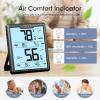 imageDOQAUS Upgraded Digital Hygrometer Room Thermometer Indoor Humidity Meter with Large LCD Display Temperature Humidity Monitor with Max Min Records BlackBlack with Backlit