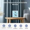 imageDOQAUS Upgraded Digital Hygrometer Room Thermometer Indoor Humidity Meter with Large LCD Display Temperature Humidity Monitor with Max Min Records BlackWhite with Backlit