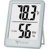 imageDOQAUS Digital Hygrometer Indoor Thermometer Humidity Gauge Room Thermometer with 5s Fast Refresh Accurate Temperature Humidity Monitor for Home Bedroom Baby Room Office Greenhouse Cellar RedSoft Blue