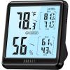 imageDOQAUS Digital Hygrometer Indoor Thermometer for House Room Thermometer with 3s Fast Refresh ampamp Max Min Records Temperature Monitor Humidity Meter with Backlight WhiteBlack