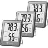 imageDOQAUS Humidity Meter 2 Pack Room Thermometer Indoor Hygrometer with 5s Fast Refresh Temperature Humidity Monitor Meter for Baby Room Living Room Basement Greenhouse OfficeGrey
