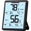 imageDOQAUS Upgraded Digital Hygrometer Room Thermometer Indoor Humidity Meter with Large LCD Display Temperature Humidity Monitor with Max Min Records BlackBlack with Backlit