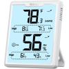 imageDOQAUS Upgraded Digital Hygrometer Room Thermometer Indoor Humidity Meter with Large LCD Display Temperature Humidity Monitor with Max Min Records BlackWhite with Backlit