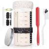 imageSourdough Starter Jar 34 oz1000 ml Sourdough Starter Kit with Date Marked Feeding Band Thermometer Silicone Spatula Cloth CoverampampAluminum Lid Cleaning Brush DIY Sticker Marker Pen Colored Rope