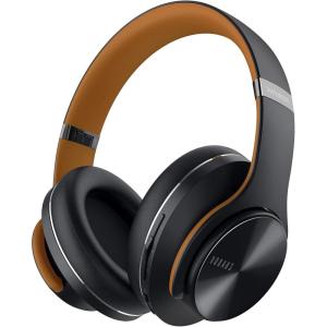 imageDOQAUS Bluetooth Headphones Over Ear 90H Playtime Wireless 3 EQ Modes HiFi Audio ampamp Deep Bass ENC Noise Isolating Mic Soft Earpads for PhonePCBrown