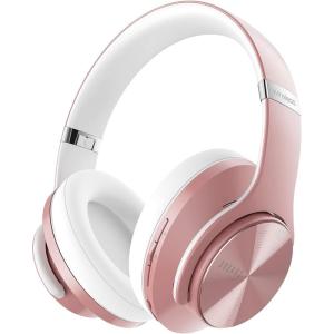 imageDOQAUS Bluetooth Headphones Over Ear 90H Playtime Wireless 3 EQ Modes HiFi Audio ampamp Deep Bass ENC Noise Isolating Mic Soft Earpads for PhonePCRose Gold