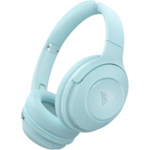 imageDOQAUS Bluetooth Headphones Over Ear Wireless Headphone 70H Playtime and 3EQ Modes with Mic HiFi Stereo Sound Deep Bass Memory Foam Cups for Phone PC Travel Home OfficeLight Blue