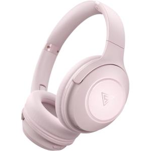 imageDOQAUS Bluetooth Headphones Over Ear Wireless Headphone 70H Playtime and 3EQ Modes with Mic HiFi Stereo Sound Deep Bass Memory Foam Cups for Phone PC Travel Home OfficePink