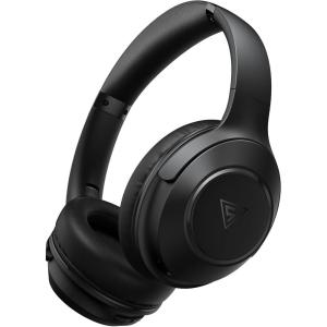 imageDOQAUS Bluetooth Headphones Over Ear Wireless Headphone 70H Playtime and 3EQ Modes with Mic HiFi Stereo Sound Deep Bass Memory Foam Cups for Phone PC Travel Home OfficeBlack