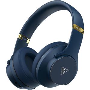 imageDOQAUS Bluetooth Headphones Over Ear Wireless Headphone 90H Playtime and 3EQ Modes with Mic HiFi Stereo Sound Deep Bass Memory Foam Cups for Phone PC Travel Home OfficeNavy Blue