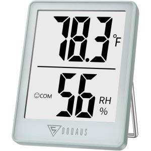 imageDOQAUS Digital Hygrometer Indoor Thermometer Humidity Gauge Room Thermometer with 5s Fast Refresh Accurate Temperature Humidity Monitor for Home Bedroom Baby Room Office Greenhouse Cellar RedSoft Blue
