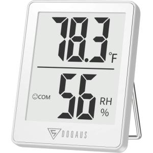 imageDOQAUS Digital Hygrometer Indoor Thermometer Humidity Gauge Room Thermometer with 5s Fast Refresh Accurate Temperature Humidity Monitor for Home Bedroom Baby Room Office Greenhouse Cellar RedWhite