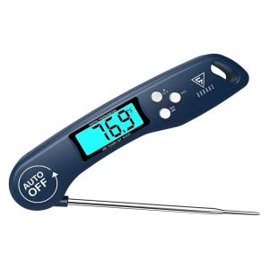 imageDOQAUS Digital Meat Thermometer 2 Pack Instant Read Food Thermometer for Cooking Kitchen Probe with Backlit ampamp Reversible Display Cooking Temperature for Turkey Bread Baking SourdoughNight Navy