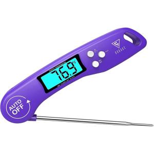 imageDOQAUS Digital Meat Thermometer Instant Read Food Thermometers for Cooking Kitchen Probe with Backlit ampamp Reversible Display Wide Temperature Range for Turkey Grill BBQ Baking Bread Sourdough