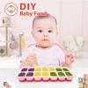 imageDOQAUS Ice Cube Trays 4 Pack 56 pcs Silicone Ice Cubes Tray Maker with SpillResistant Removable Lid Easy Release ampamp Pop out LFGB and BPA Free Stackable Flexible for Baby Food Cocktail CoffeeLight Red