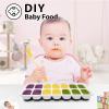 imageDOQAUS Ice Cube Trays 4 Pack 56 pcs Silicone Ice Cubes Tray Maker with SpillResistant Removable Lid Easy Release ampamp Pop out LFGB and BPA Free Stackable Flexible for Baby Food Cocktail CoffeeNight Black