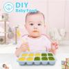 imageDOQAUS Ice Cube Trays 4 Pack 56 pcs Silicone Ice Cubes Tray Maker with SpillResistant Removable Lid Easy Release ampamp Pop out LFGB and BPA Free Stackable Flexible for Baby Food Cocktail CoffeeLake Blue