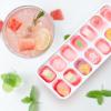 imageDOQAUS Ice Cube Trays 4 Pack 56 pcs Silicone Ice Cubes Tray Maker with SpillResistant Removable Lid Easy Release ampamp Pop out LFGB and BPA Free Stackable Flexible for Baby Food Cocktail CoffeeLight Red