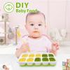 imageDOQAUS Ice Cube Trays 4 Pack 56 pcs Silicone Ice Cubes Tray Maker with SpillResistant Removable Lid Easy Release ampamp Pop out LFGB and BPA Free Stackable Flexible for Baby Food Cocktail CoffeeGreen