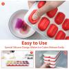 imageDOQAUS Ice Cube Trays 4 Pack 56 pcs Silicone Ice Cubes Tray Maker with SpillResistant Removable Lid Easy Release ampamp Pop out LFGB and BPA Free Stackable Flexible for Baby Food Cocktail CoffeeLight Red