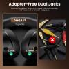 image:imageDOQAUS DJ Headphones Professional Wired Studio Monitor Headphones Over Ear for Music Recording and Mixing 50mm Drivers Stereo Headset with Dual Jack for Electric Guitar Keyboard Piano LaptopBlack