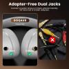 image:imageDOQAUS DJ Headphones Professional Wired Studio Monitor Headphones Over Ear for Music Recording and Mixing 50mm Drivers Stereo Headset with Dual Jack for Electric Guitar Keyboard Piano LaptopGray