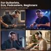 image:imageDOQAUS DJ Headphones Professional Wired Studio Monitor Headphones Over Ear for Music Recording and Mixing 50mm Drivers Stereo Headset with Dual Jack for Electric Guitar Keyboard Piano LaptopGray