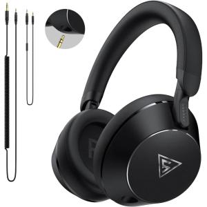 image:imageDOQAUS DJ Headphones Professional Wired Studio Monitor Headphones Over Ear for Music Recording and Mixing 50mm Drivers Stereo Headset with Dual Jack for Electric Guitar Keyboard Piano LaptopBlack