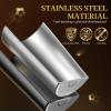 image:imageDOQAUS Clear Ice Cube Maker 25 Stainless Steel Soccer Ice Ball Maker Mold with Silicone Shell Ergonomic Handle for Easy Release Ice Mold for Whiskey Bourbon amp Cocktails 3 Pack3