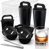 image:imageDOQAUS Clear Ice Cube Maker 25 Stainless Steel Soccer Ice Ball Maker Mold with Silicone Shell Ergonomic Handle for Easy Release Ice Mold for Whiskey Bourbon amp Cocktails 3 Pack2