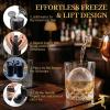 image:imageDOQAUS Clear Ice Cube Maker 25 Stainless Steel Soccer Ice Ball Maker Mold with Silicone Shell Ergonomic Handle for Easy Release Ice Mold for Whiskey Bourbon amp Cocktails 3 Pack3