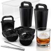 image:imageDOQAUS Clear Ice Cube Maker 25 Stainless Steel Soccer Ice Ball Maker Mold with Silicone Shell Ergonomic Handle for Easy Release Ice Mold for Whiskey Bourbon amp Cocktails 3 Pack2