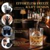 image:imageDOQAUS Clear Ice Cube Maker 25 Stainless Steel Soccer Ice Ball Maker Mold with Silicone Shell Ergonomic Handle for Easy Release Ice Mold for Whiskey Bourbon amp Cocktails 3 Pack3