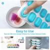 image:imageDOQAUS Ice Cube Tray with Lids  2 Pack Stackable Silicone Ice Trays for Freezer BPA amp LFGB Safe Easy Release for Kitchen RVs Cocktail Coffee Soup amp FoodLight Blue