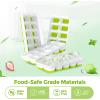 image:imageDOQAUS Ice Cube Tray with Lids  2 Pack Stackable Silicone Ice Trays for Freezer BPA amp LFGB Safe Easy Release for Kitchen RVs Cocktail Coffee Soup amp FoodGreen