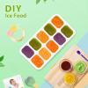 image:imageDOQAUS Ice Cube Tray with Lids  2 Pack Stackable Silicone Ice Trays for Freezer BPA amp LFGB Safe Easy Release for Kitchen RVs Cocktail Coffee Soup amp FoodGreen